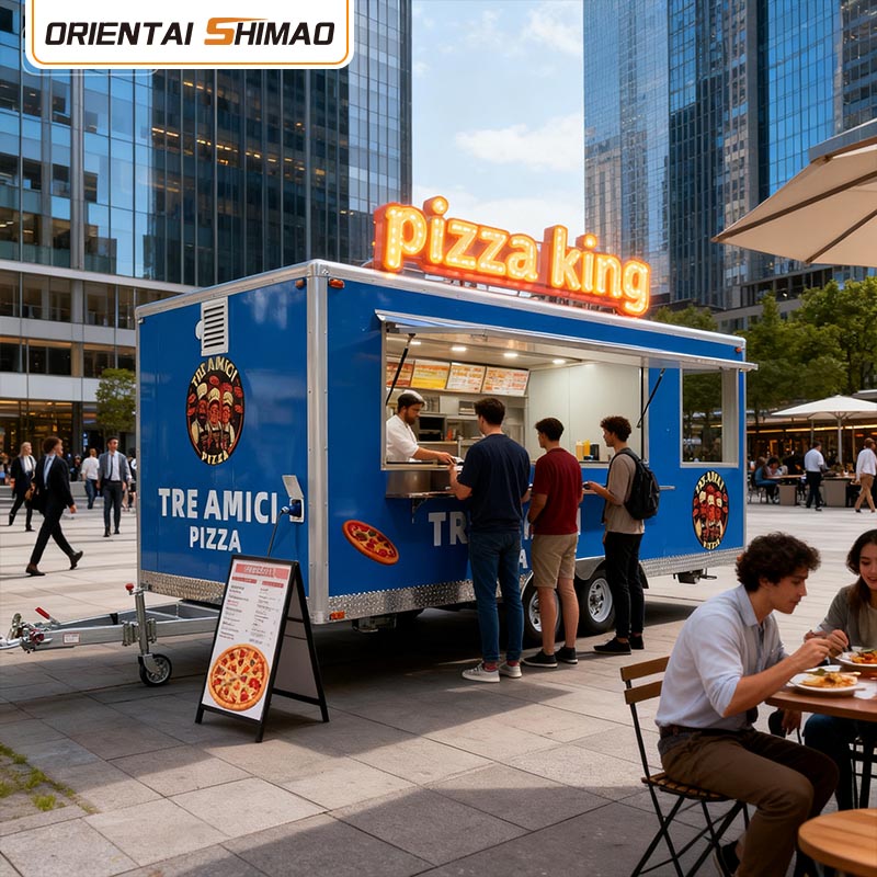 Grilliruoka-auton traileri