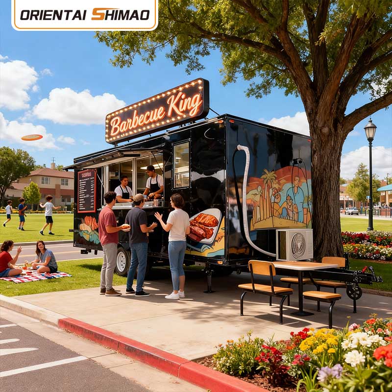 Ruokakärry Mobiili Keittiö Kaupallinen Ravintola Kalusto Catering Sähköinen Ruoka Perävaunu Katukäyttöinen ruokaauto