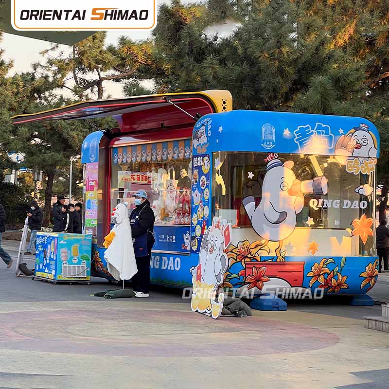 Ruokakärry pyörillä Taitettava ruokakärry Catering Street Food Trailer Food Truck