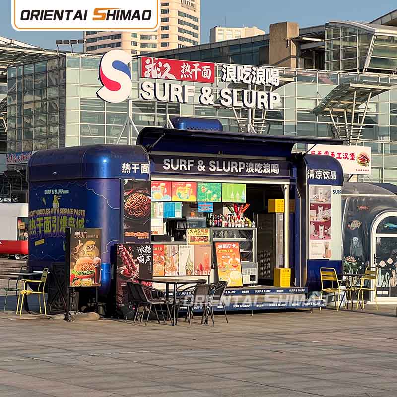 Ruokapakettiauto Käytetty ruoka-auto Myynnissä Siirrettävä Keittiöruokailu Ruoka Perävaunu Ruoka-auto